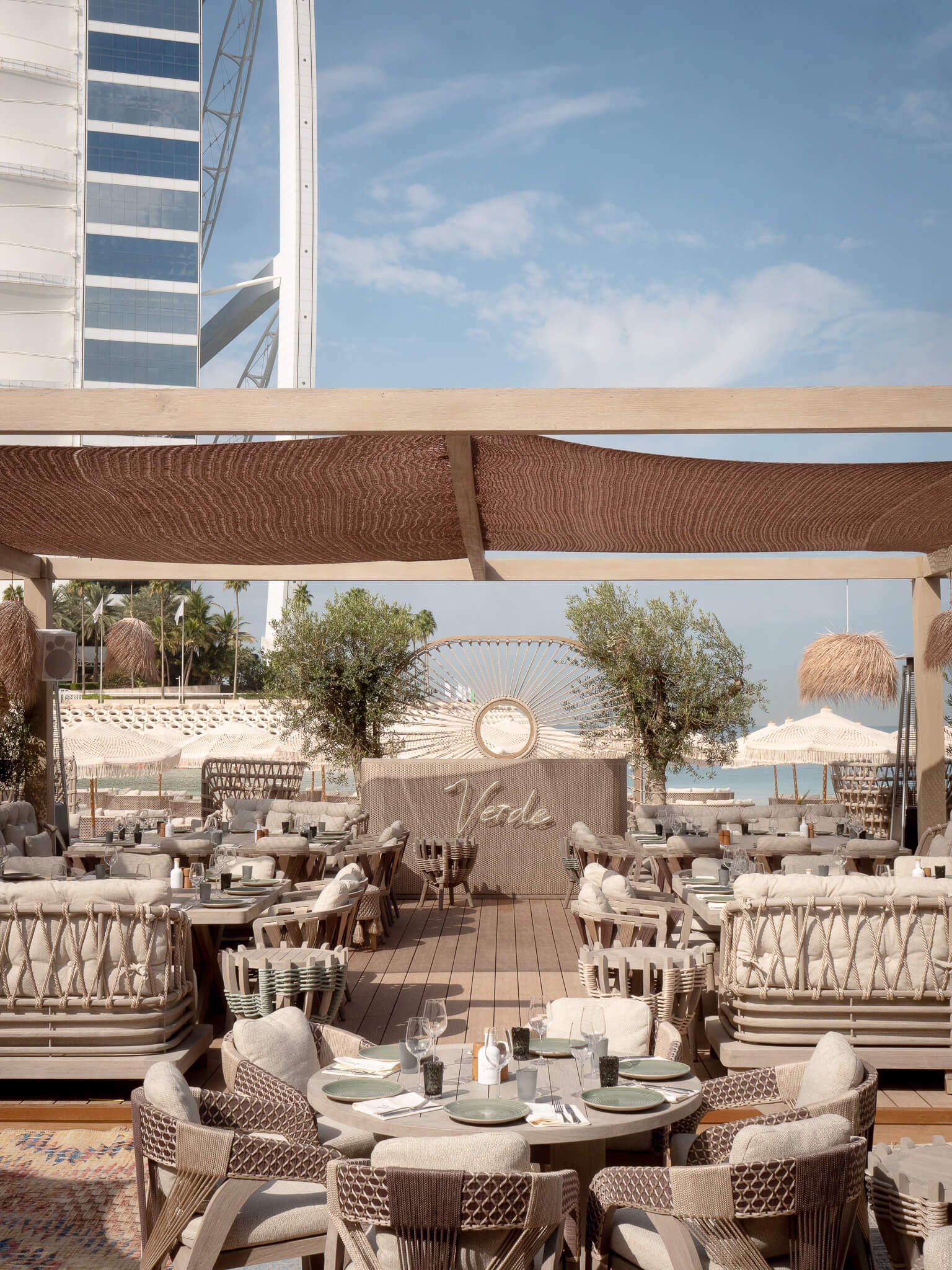 Chairs furniture on Verde Beach Dubai