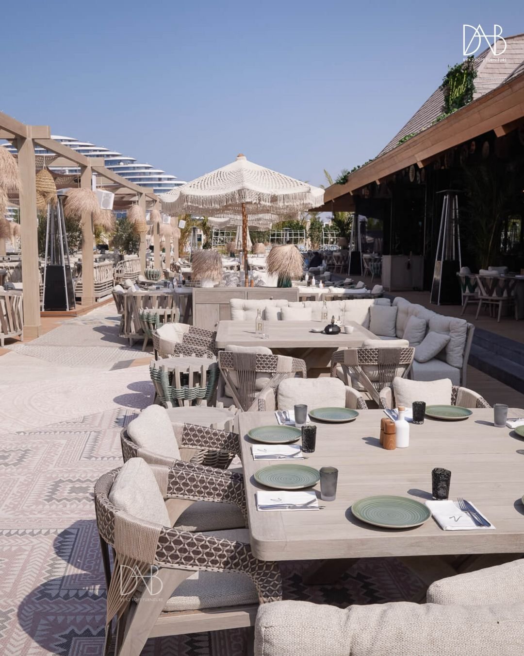 Some Dining table at outdoor restaurant