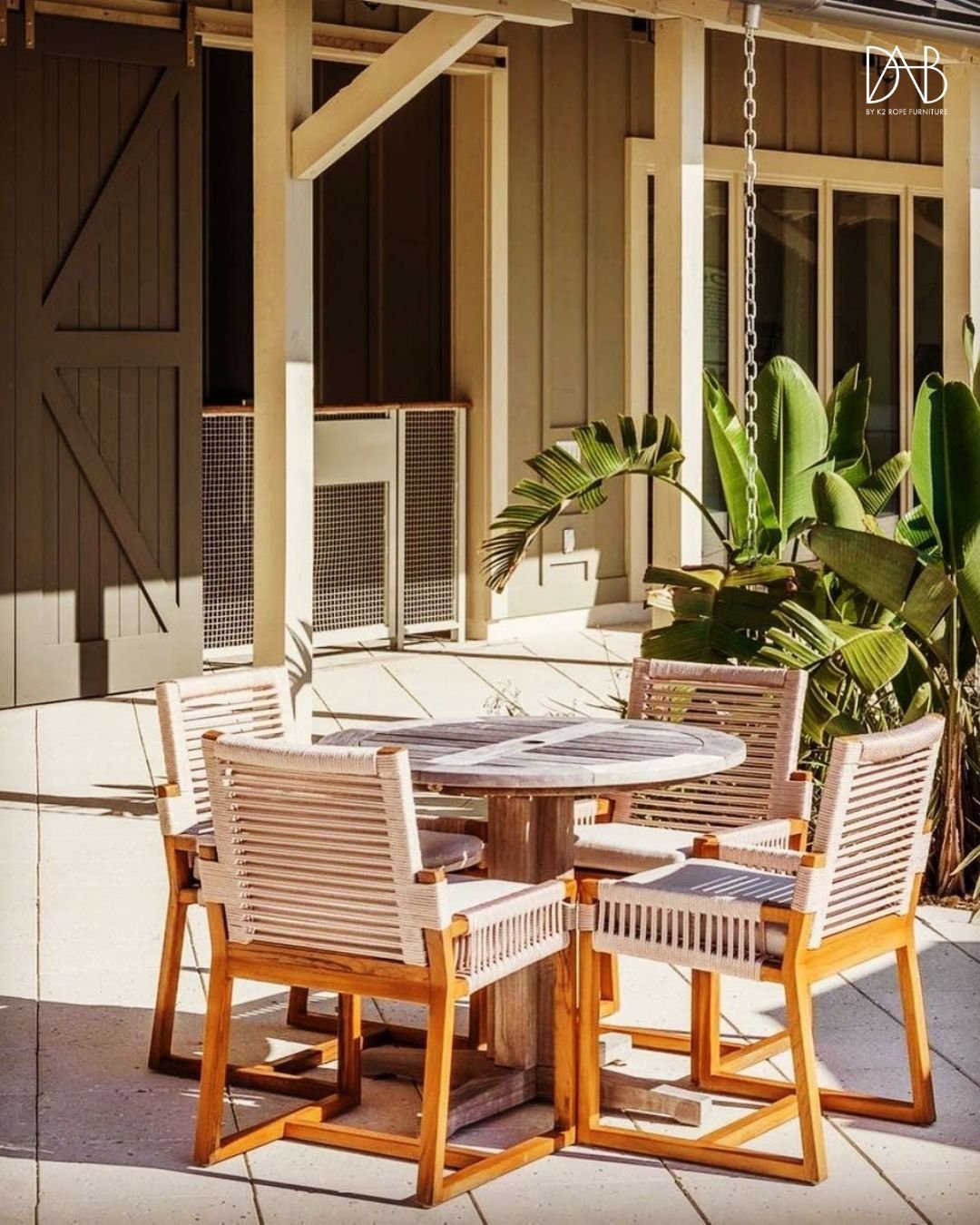 1 set rope furniture at terrace